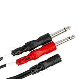 HOSA Stereo Breakout 3.5 mm TRSF to Dual 1/4 in TS
