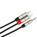 HOSA Pro Stereo Breakout REAN 3.5 mm TRS to Dual RCA - 3ft / 0.9m