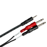 HOSA Stereo Breakout 3.5 mm TRS to Dual 1/4 in TS - 3ft / 0.9m