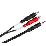 HOSA Stereo Breakout 3.5 mm TRS to Dual RCA (Straight) - 6ft / 1.8m