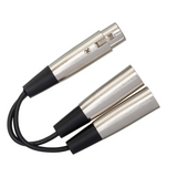 HOSA Y Cable XLR3F to Dual XLR3M - 6in / 15cm