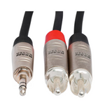 HOSA Pro Stereo Breakout REAN 3.5 mm TRS to Dual RCA - 10ft / 3.0m
