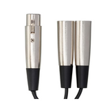 HOSA Y Cable XLR3F to Dual XLR3M - 6in / 15cm