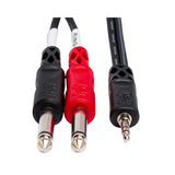 HOSA Stereo Breakout 3.5 mm TRS to Dual 1/4 in TS - 3ft / 0.9m