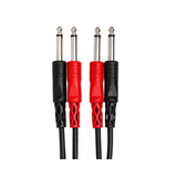 HOSA Stereo Interconnect Dual 1/4 in TS to Dual 1/4 in TS - 2m