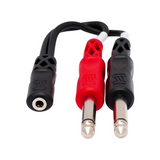 HOSA Stereo Breakout 3.5 mm TRSF to Dual 1/4 in TS