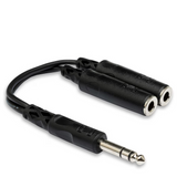 HOSA Y Cable 1/4 in TRS to Dual 1/4 in TRSF