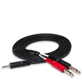 HOSA Stereo Breakout 3.5 mm TRS to Dual 1/4 in TS - 3ft / 0.9m