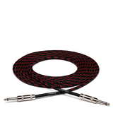 HOSA Cloth Guitar Cable( Straight to Straight) - Black-Red