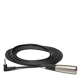 HOSA Camcorder Microphone Cable Right-angle 3.5 mm TRS to XLR3M - 1ft / 0.3m