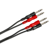 HOSA Stereo Interconnect Dual 1/4 in TRS to Dual 1/4 in TRS - 2m