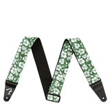 FENDER STRAP 2 inch HAWAIIAN STRAPS GREEN FLORAL