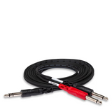 HOSA Insert Cable 1/4 in TRS to Dual 1/4 in TS (Straight to Straight) - 1m