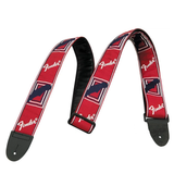 FENDER STRAP 2 inch MONOGRAMMED RED WHITE BLUE