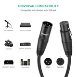 UGREEN AV130 XLR Male to Female Microphone Cable - 1m