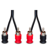 HOSA Stereo Interconnect Dual (Right-angle) RCA to Dual (Right-angle) RCA - 1m