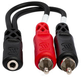 HOSA Stereo Breakout 3.5 mm TRSF to Dual RCA