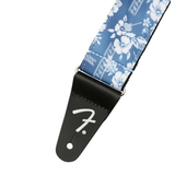 FENDER STRAP 2 inch HAWAIIAN STRAPS BLUE FLORAL