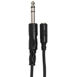 HOSA Headphone Adaptor Cable 3.5 mm TRS to 1/4 in TRS - 10ft / 3.0m