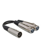 HOSA Y Cable XLR3F to Dual XLR3M - 6in / 15cm
