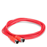 HOSA MIDI Cable 5-pin DIN to 5-pin DIN Red - 10ft / 3m