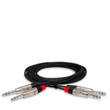 HOSA Pro Stereo Interconnect Dual REAN 1/4 TRS to 1/4 TRS - 10ft / 3m