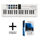 Arturia MiniLAB 37 + Arturia Analog Lab V - White