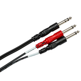 HOSA Insert Cable 1/4 in TRS to Dual 1/4 in TS (Straight to Straight) - 1m