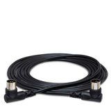HOSA Right-angle MIDI Cable 5-pin DIN to 5-pin DIN (Right-angle to Right-angle) - 3ft / 0.9m