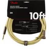 FENDER CABLE DELUXE SERIES 10 ft ANGLED TWEED
