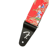 FENDER STRAP 2 inch HAWAIIAN STRAPS RED FLORAL