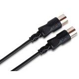 HOSA MIDI Cable 5-pin DIN to 5-pin DIN (Straight to Straight) Black - 10ft / 3.0m