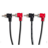 HOSA Stereo Interconnect Dual (Right-angle) RCA to Dual (Right-angle) RCA - 1m