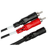 HOSA Stereo Breakout 3.5 mm TRSF to Dual RCA