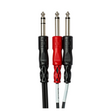 HOSA Insert Cable 1/4 in TRS to Dual 1/4 in TS (Straight to Straight) - 1m