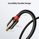 UGREEN AV116 3.5 mm to 2RCA Audio Cable Black - 1.5m