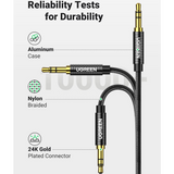 UGREEN AV118 3.5 mm Male to 3.5 mm Female Black - 1.5m