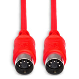 HOSA MIDI Cable 5-pin DIN to 5-pin DIN Red - 10ft / 3m
