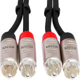 HOSA Pro Stereo Interconnect Dual REAN RCA to Dual REAN RCA - 3ft / 0.9m