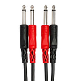 HOSA Stereo Interconnect Dual 1/4 in TS to Dual 1/4 in TS - 3m