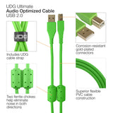 UDG Ultimate Audio Cable USB 2.0 AB Straight 1m Green