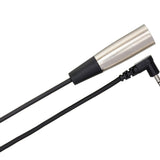 HOSA Camcorder Microphone Cable Right-angle 3.5 mm TRS to XLR3M - 1ft / 0.3m