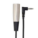 HOSA Camcorder Microphone Cable Right-angle 3.5 mm TRS to XLR3M - 1ft / 0.3m