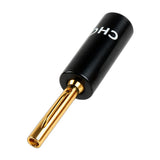 CHORD Crimp Gold Banana Plug Black Cap
