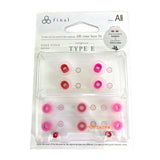 Final Audio Earpiece Type E (Set 5 Pair) - Clear Red