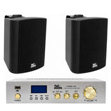 4all Audio SET 2xWALL 420 Black IP 1xPAMP-60-BT