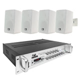 4all Audio SET 4xWALL 420 IP55 White 1xPAMP-120-5Zi