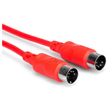 HOSA MIDI Cable 5-pin DIN to 5-pin DIN Red - 10ft / 3m