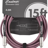 FENDER CABLE CONTOUR SERIES 15 ft BURGUNDY MIST
